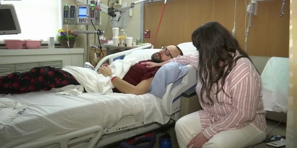 Gus llegó al Hospital Wilmington en enero y pensó que estaría en casa al día siguiente.
<br>