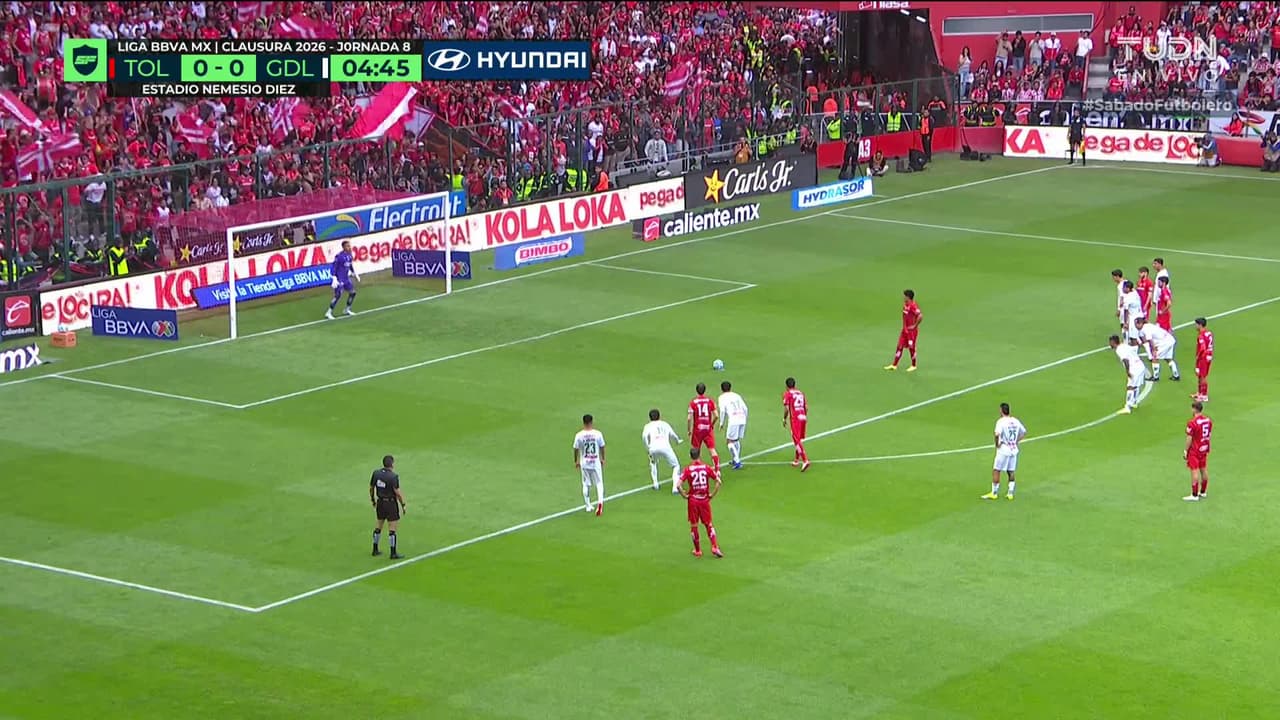 ¡GOL!  anota para Toluca. Jesús Gallardo