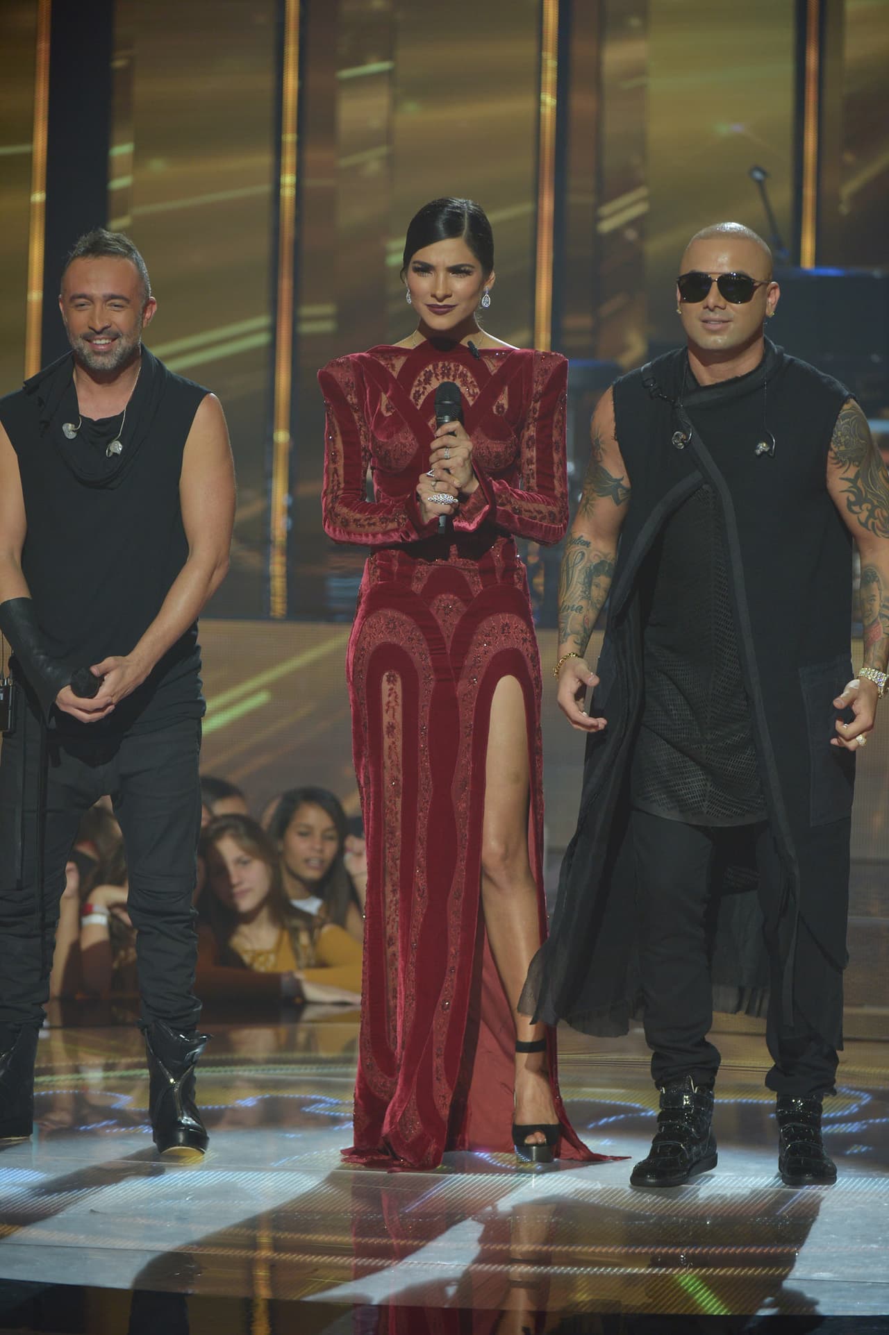 Con Mario Domm y Wisin