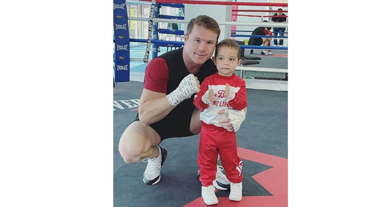 Canelo Álvarez y su hijo Saúl