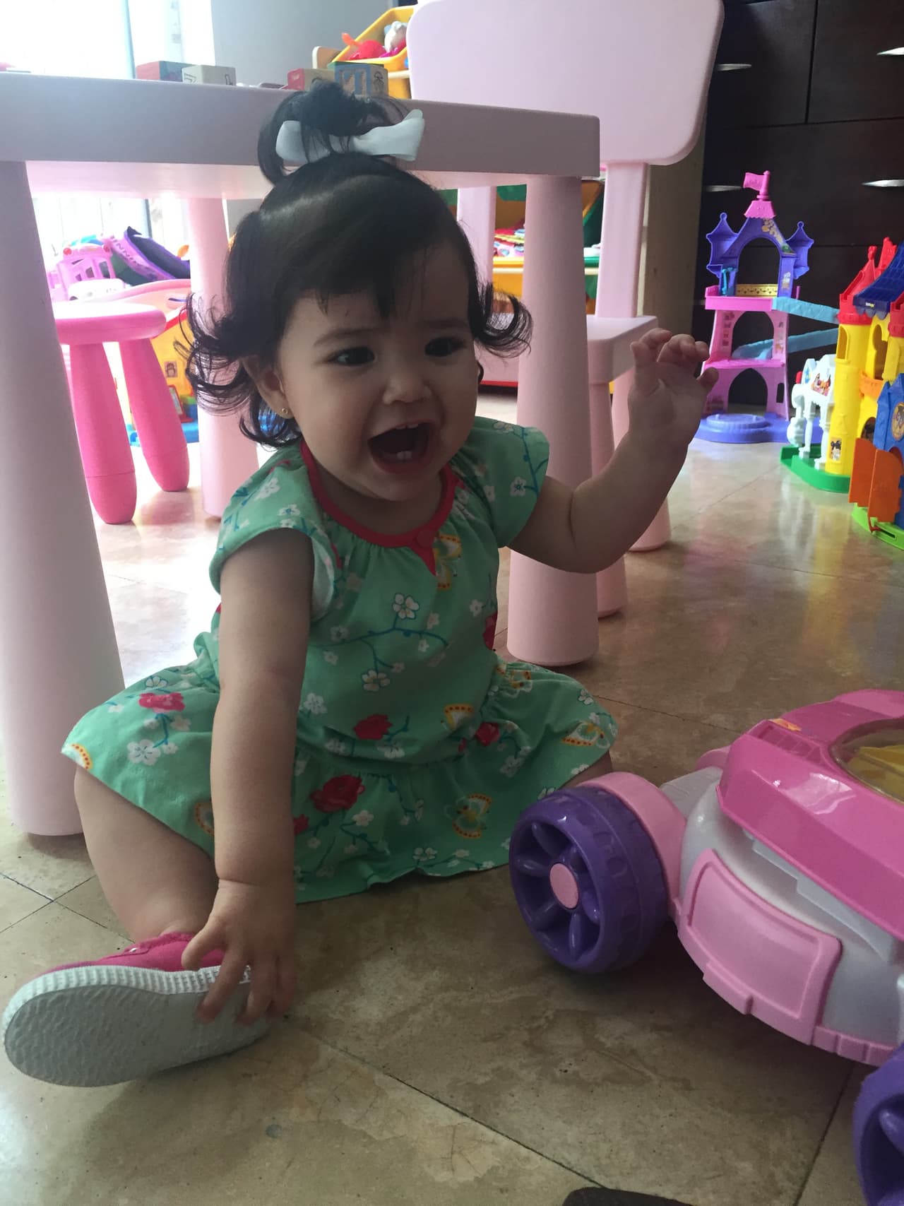 Para Ana Patricia no hay dicha más grande que ver sonreír a su Baby Giulietta.