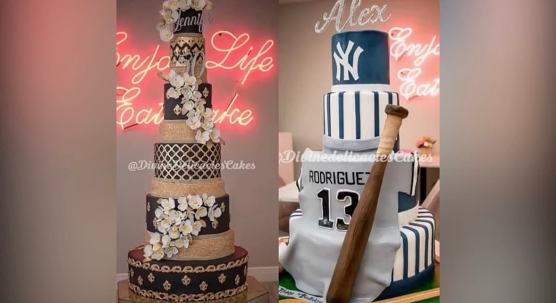 Los pasteles los encargaron Jlo y su novio Alex Rodríguez, a una empresa familiar de origen cubano llamada ‘Divine Delicacies Cakes’.
<br>