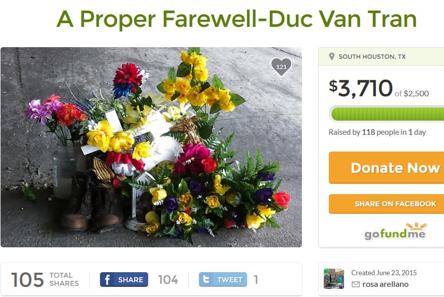 Colecta para un funeral 'digno'