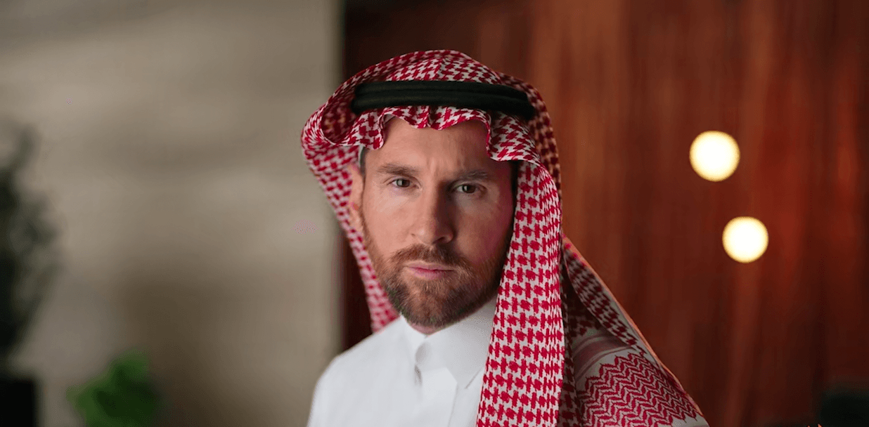 Messi incursiona en la moda al promocionar turbantes