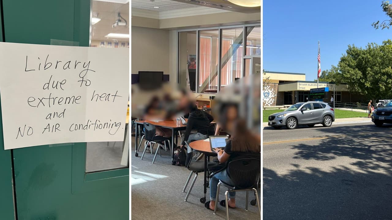Estudiantes en Fresno se quedan sin salones y abandonan sus clases por fallas en aire acondicionado