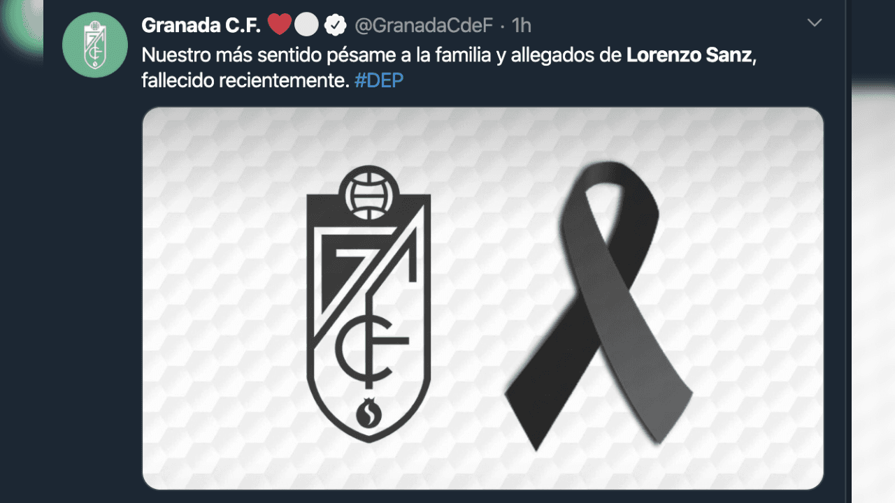 El madridismo reacciona y otorga sus condolencias a Lorenzo Sanz, quien falleció con 76 años a causa del coronavirus.
