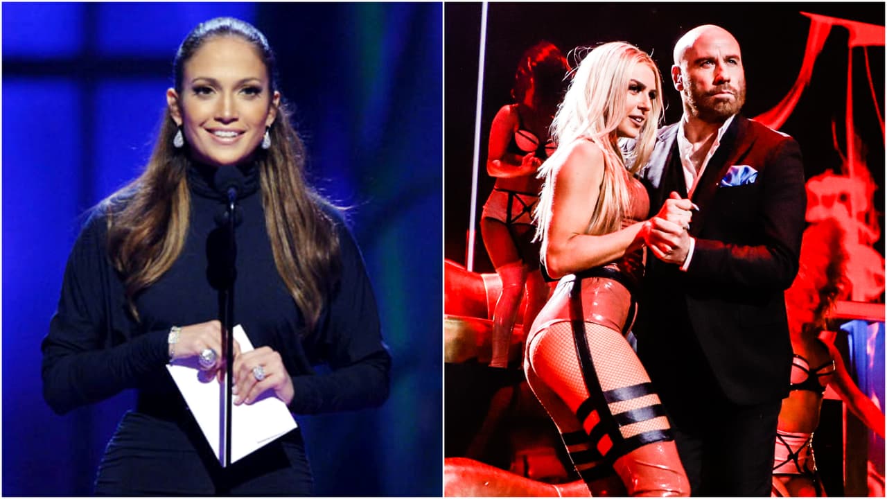 Jennifer Lopez y John Travolta en Premio Lo Nuestro