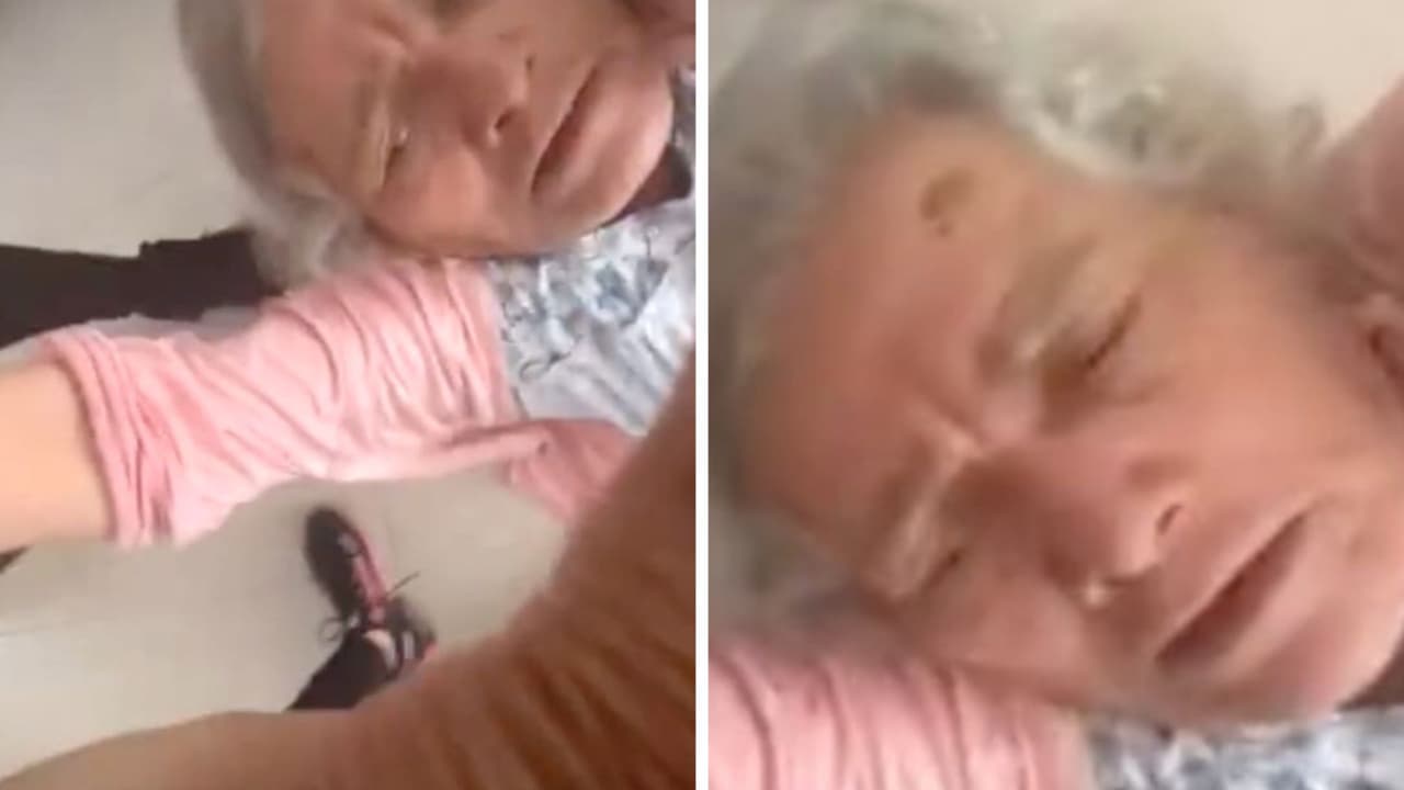 El clip no dejó mucho ver las expresiones de la abuelita