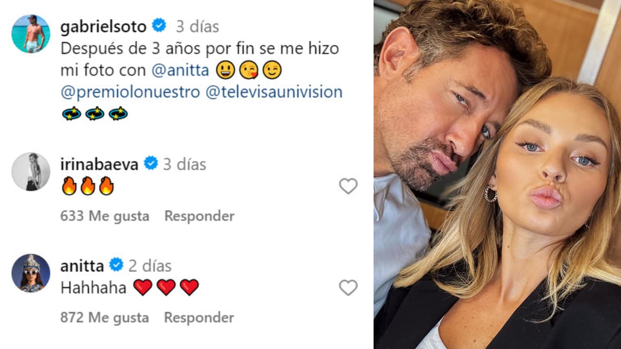 Así reaccionó Irina Baeva a la foto de Gabriel Soto con Anitta. La cantante brasileña también le dejó este mensaje tras publicar las imágenes.