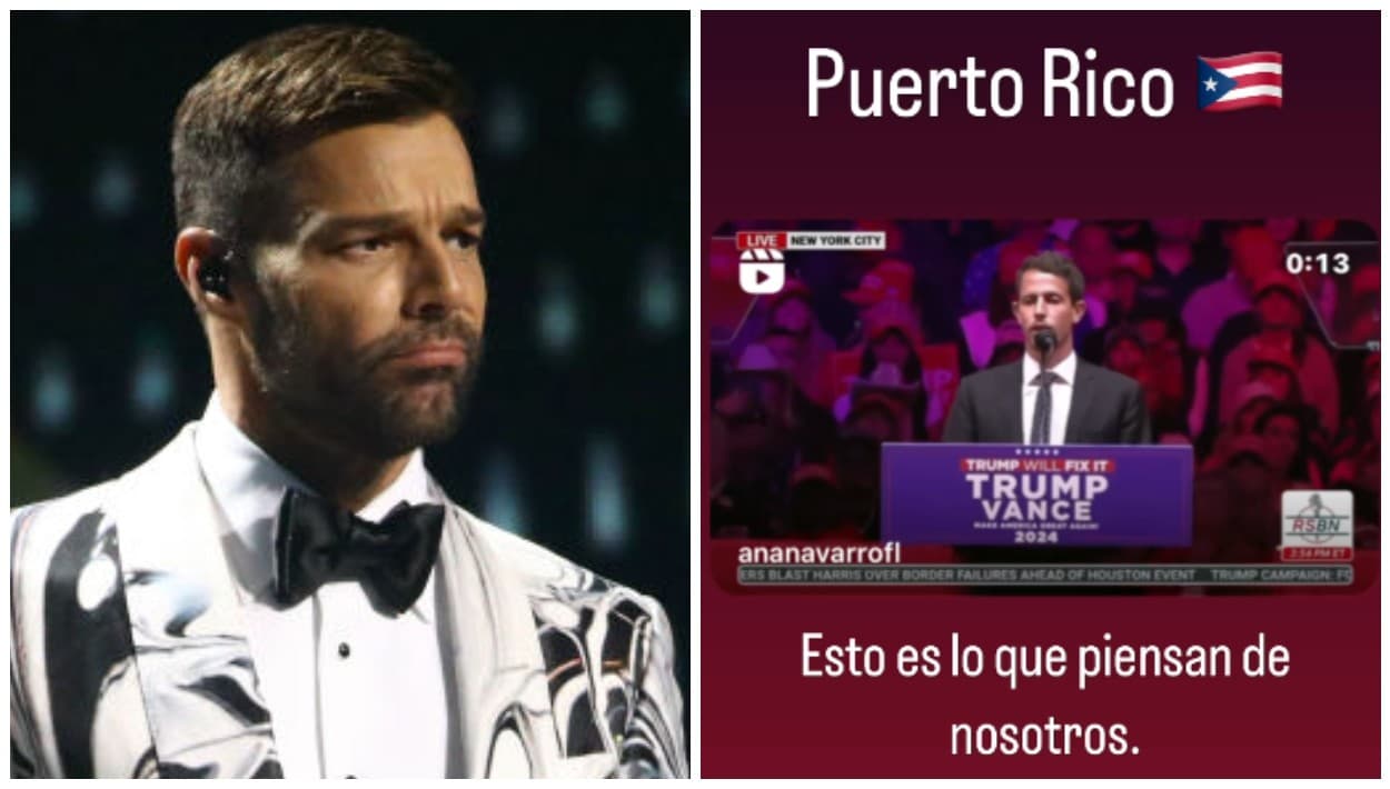 Ricky Martin, quien desde los 12 años salió de Puerto Rico a conquistar el mundo con su talento musical, tampoco dejó pasar la oportunidad para recalcar que 
<b>el chiste del comediante Tony Hinchcliffe desnuda</b> lo que piensan Donald Trump y sus seguidores de los boricuas. 
<b><a href="https://www.univision.com/local/los-angeles-kmex/el-vinculo-entre-el-grupo-menudo-y-el-caso-de-los-hermanos-menendez-video" target="_blank">El exMenudo,</a></b> cantante, bailarín y actor 
<b>pidió el voto para demócrata Kamala Harris</b>.