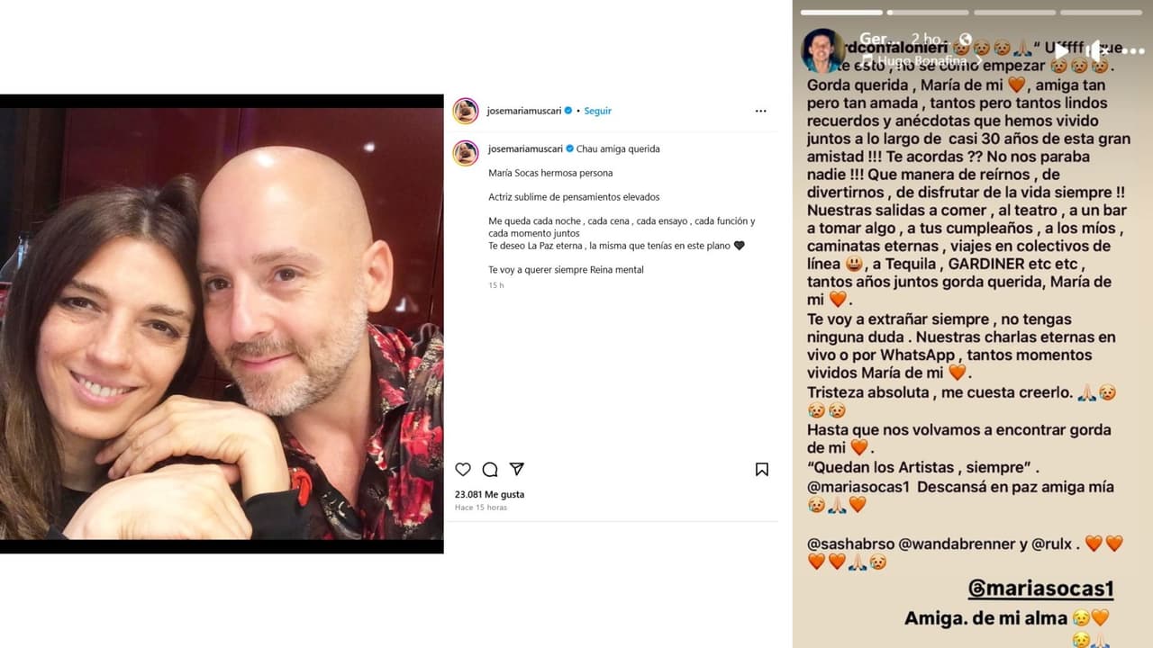 Amigos de María Socas la despiden tras su muerte.