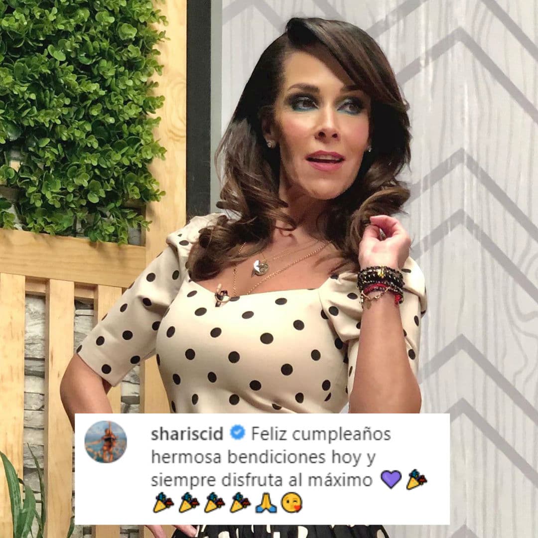 Una de las primeras celebridades en felicitar a la actriz fue Sharis Cid, quien le recordó “lo hermosa” que luce.