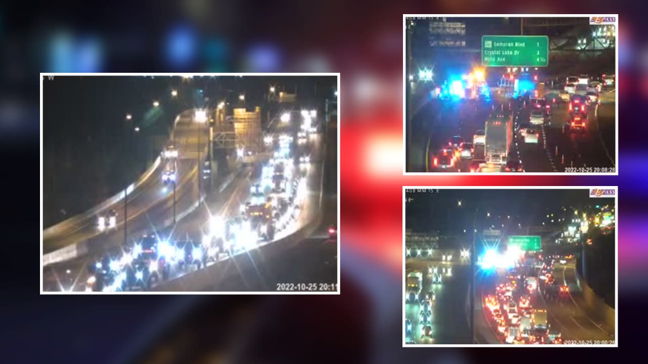 Tráfico lento en la SR-408 Oeste por accidente y obras viales