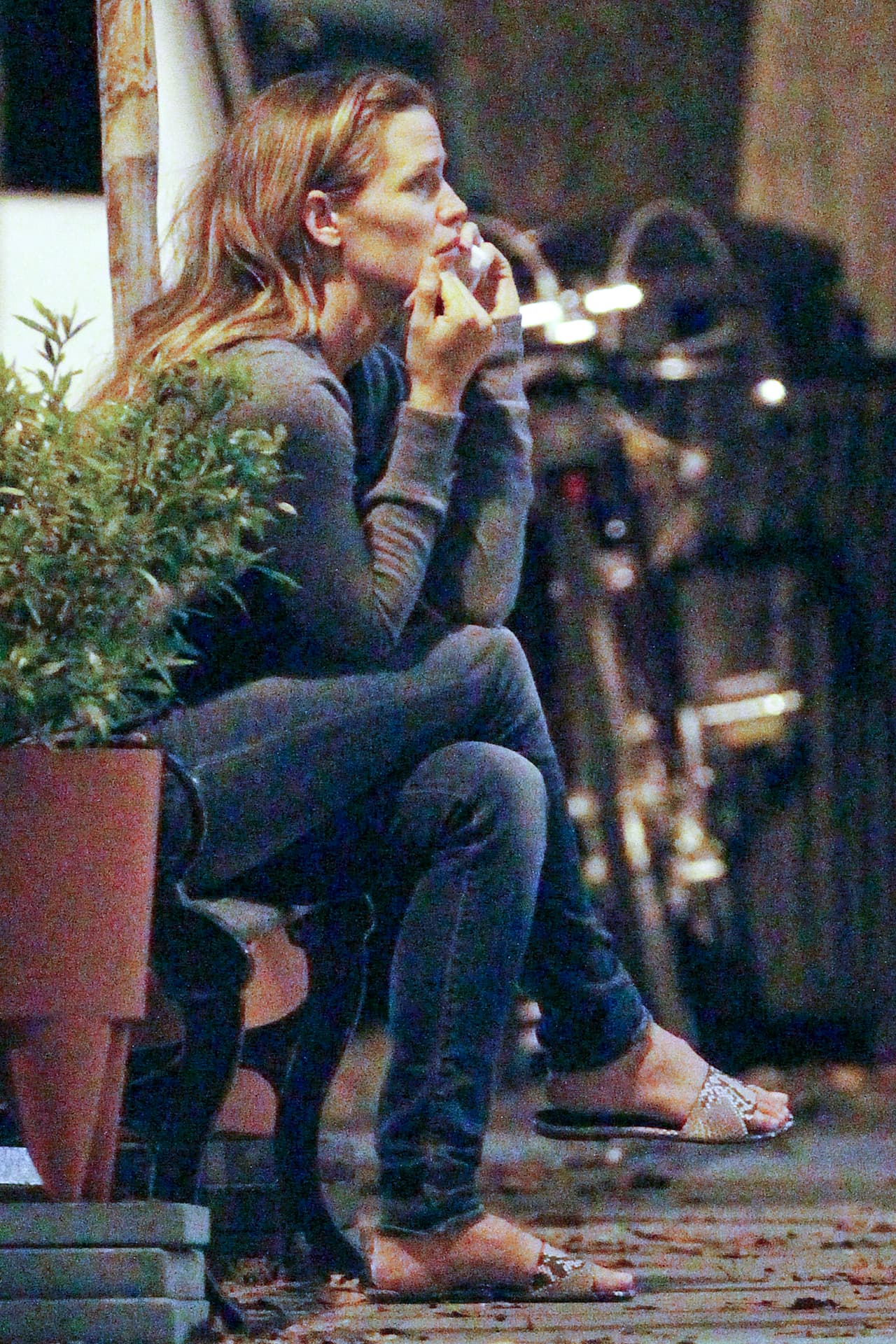 Aún después del anuncio de su separación, la actriz lucía tranquila.