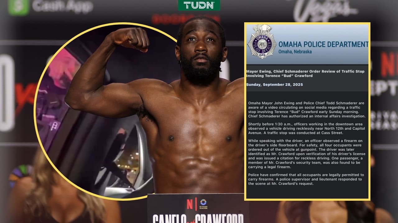 ¡Así detuvo la policía a Crawford a punta de pistola!