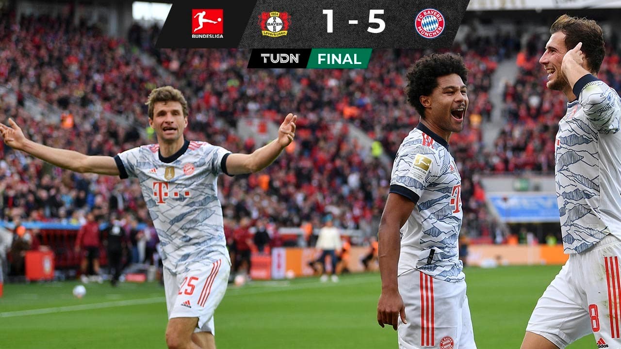 ¡Bayern es una aplanadora! Le mete cinco goles al Leverkusen