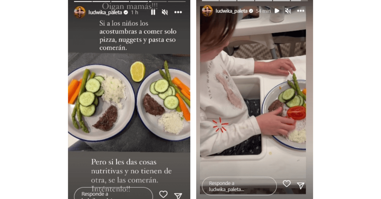 Ludwika Paleta mostró lo que les da de comer a sus hijos