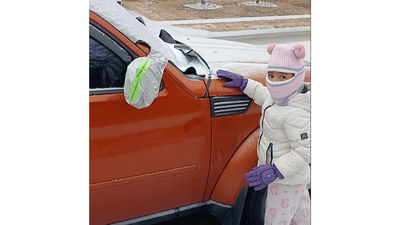 En Princeton, algunas familias salieron a disfrutar de los blancos paisajes.