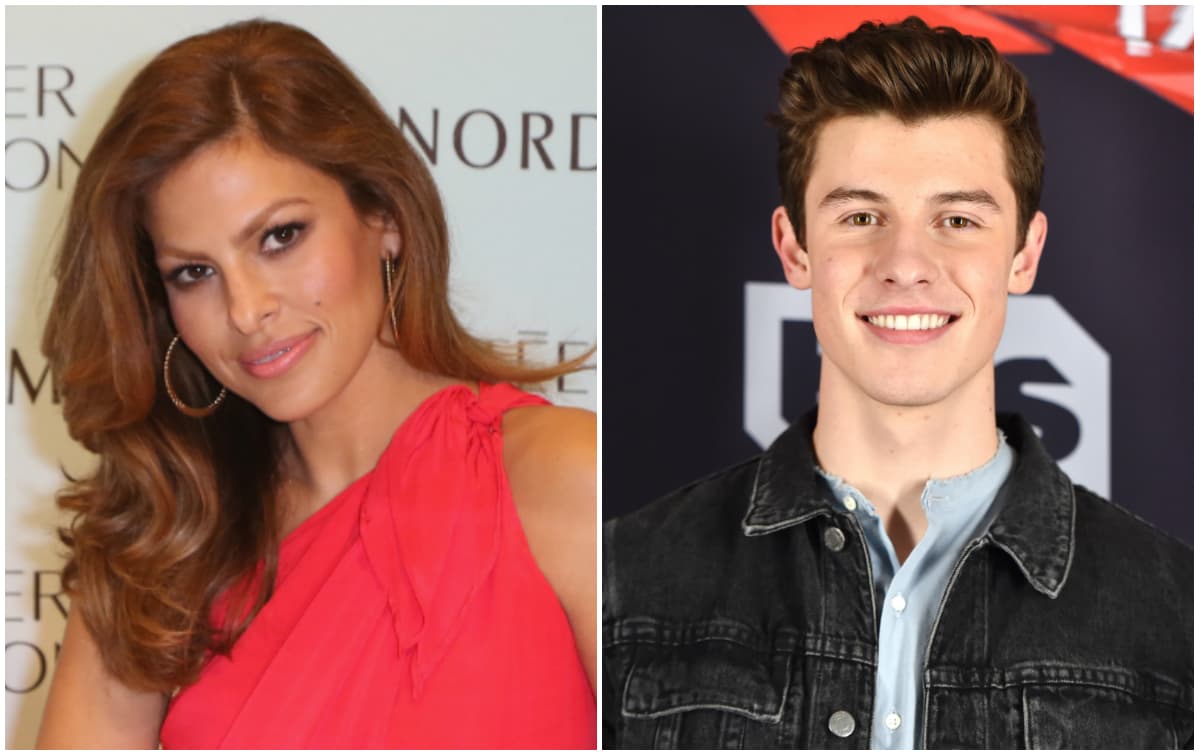 Eva Mendes y Shawn Mendes.
