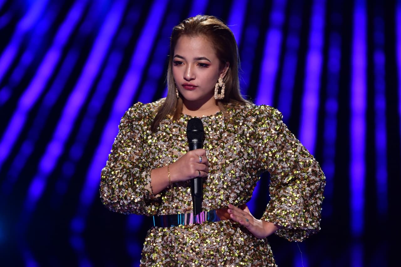 Ella cantó 'Ciega, sordomuda', de Shakira.