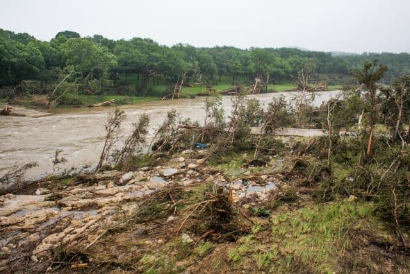 Algunas zonas de la capital texana quedaron bajo el agua luego de las intensas lluvias de los últimos días.