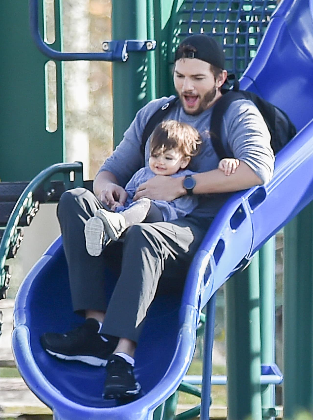 El actor disfrutó como un niño pequeño.