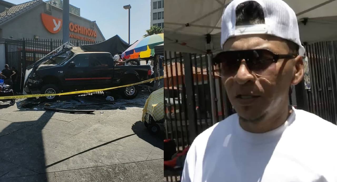 "Puro milagro de Dios": vendedor ambulante narra lo que vivió junto a su hijo y esposa durante accidente en Westlake