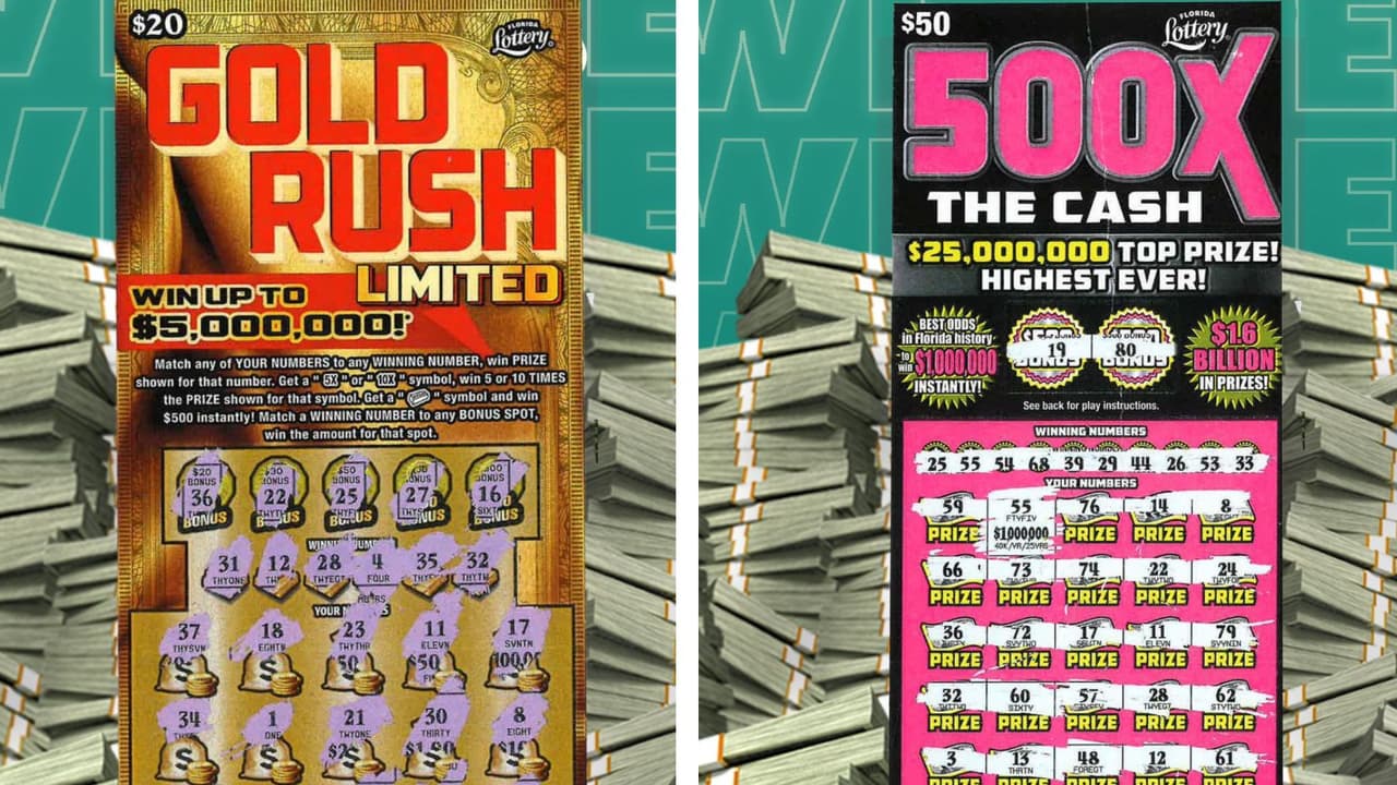 Dos floridanos se convierten en millonarios con raspaditos de la lotería
