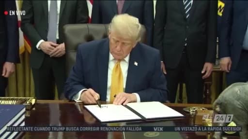 Donald Trump firma decretos desde en la Casa Blanca; habla sobre Irán y estrecho de Ormuz