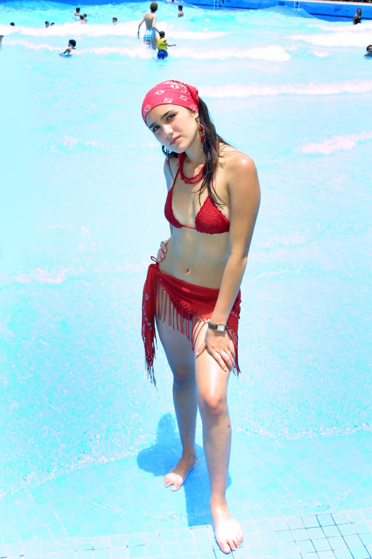 Dulce María igualmente trabajó en la producción de Pedro Damián, si bien en su caso convirtió a los 
<b>paliacates </b>en uno de los accesorios por excelencia de los fashionistas.