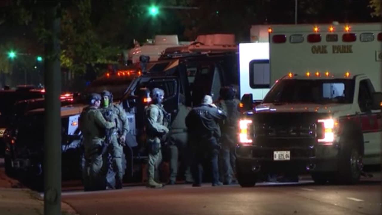 Tensión en Oak Park: hombre se atrinchera en una casa durante más de 18 horas