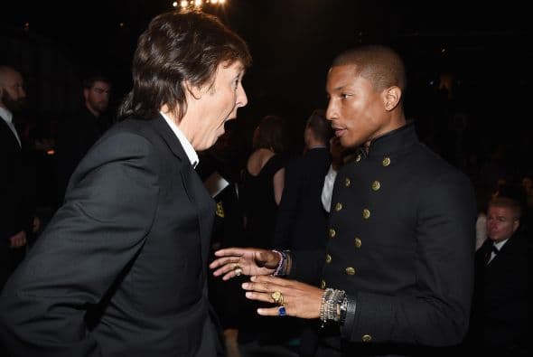 Pharrell Williams no dejó pasar la oportunidad de felicitar a Paul McCartney por su gran espectáculo.