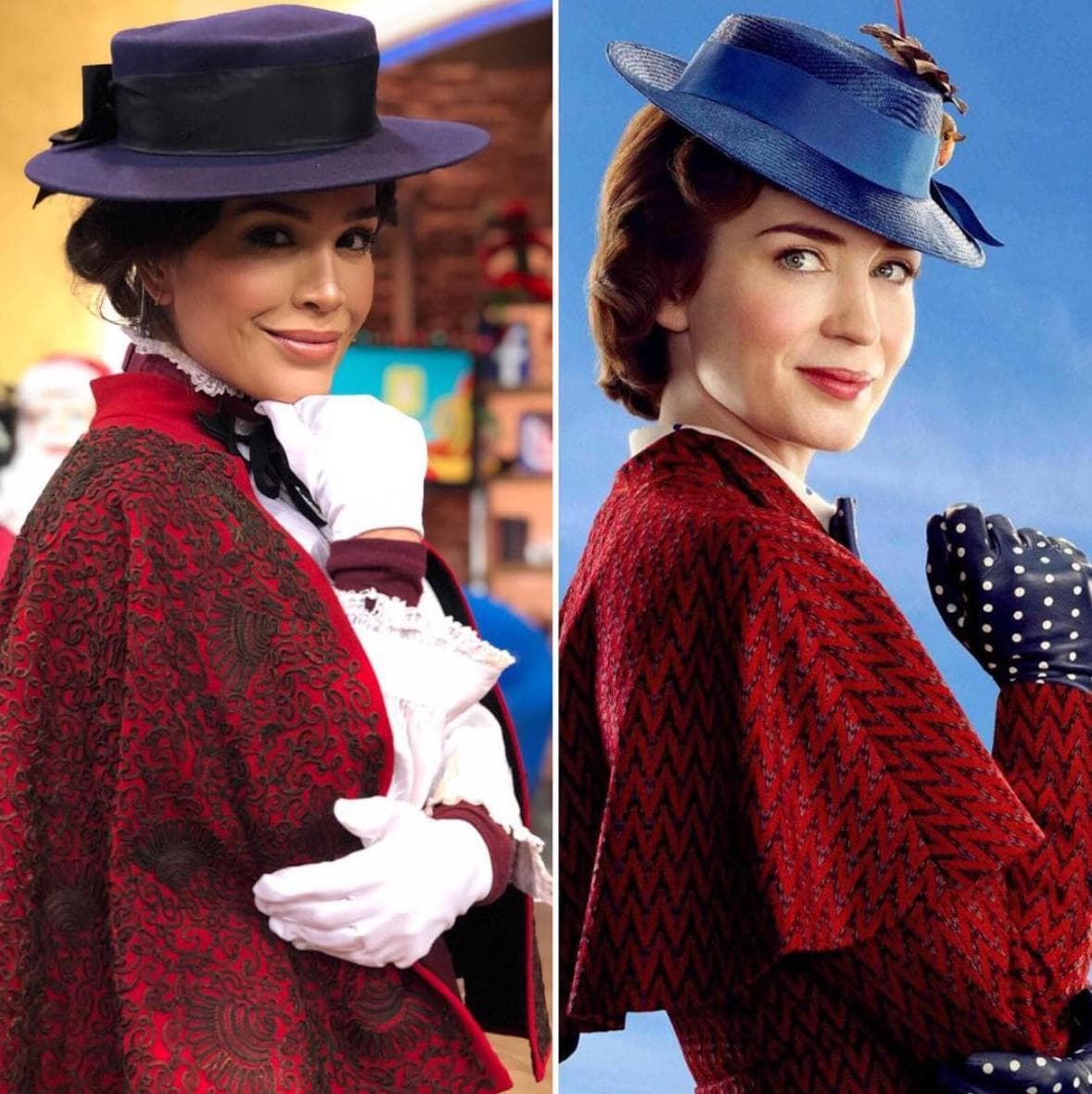 Ataviada con guantes, gorra y sombrero, Karla se puso en la piel de Emily Blunt. Aquí les presentamos a Karla Poppins.