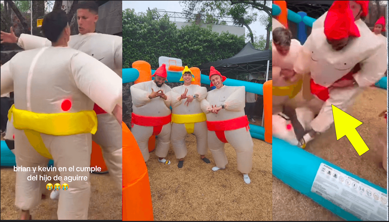 Kevin Álvarez y Brian Rodríguez celebraron al hijo de Rodrigo Aguirre