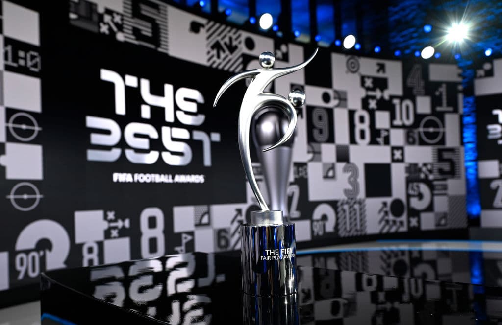 El estudio previo a la entrega de los premios.