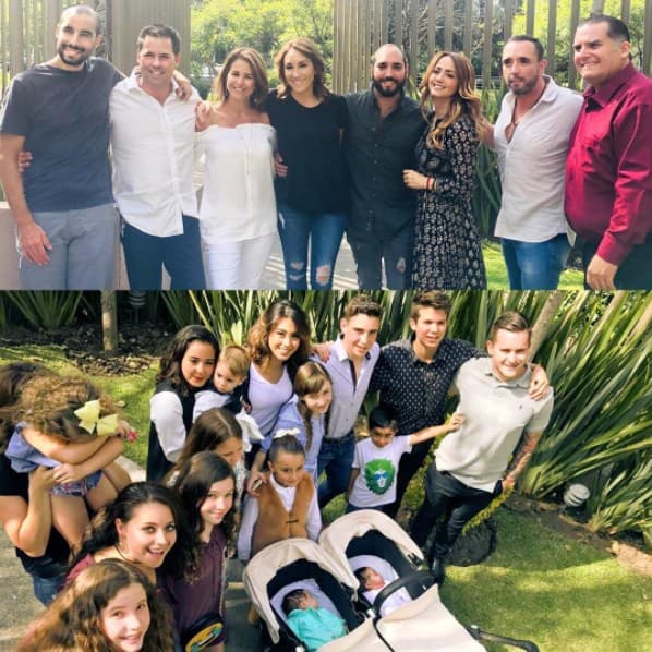 Varias generaciones juntas en las imágenes familiares compartidas por Andrea Legarreta.