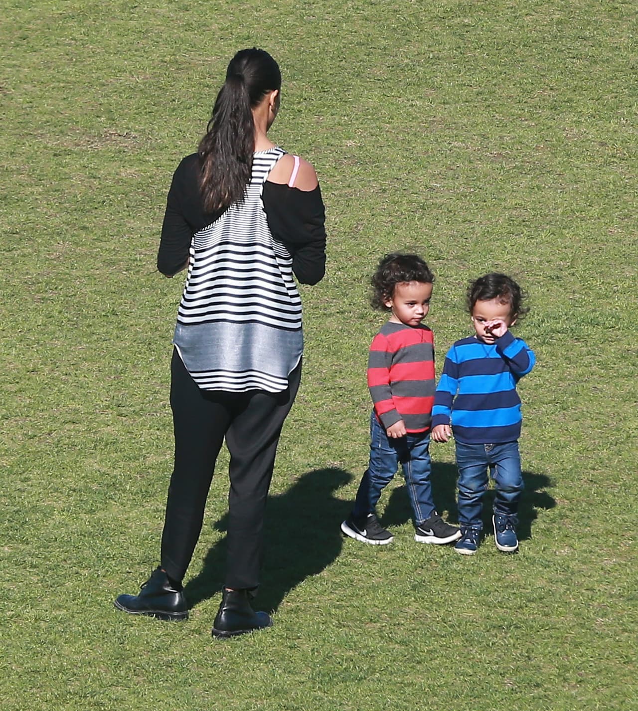La actriz aprovechó para tomarles una foto.