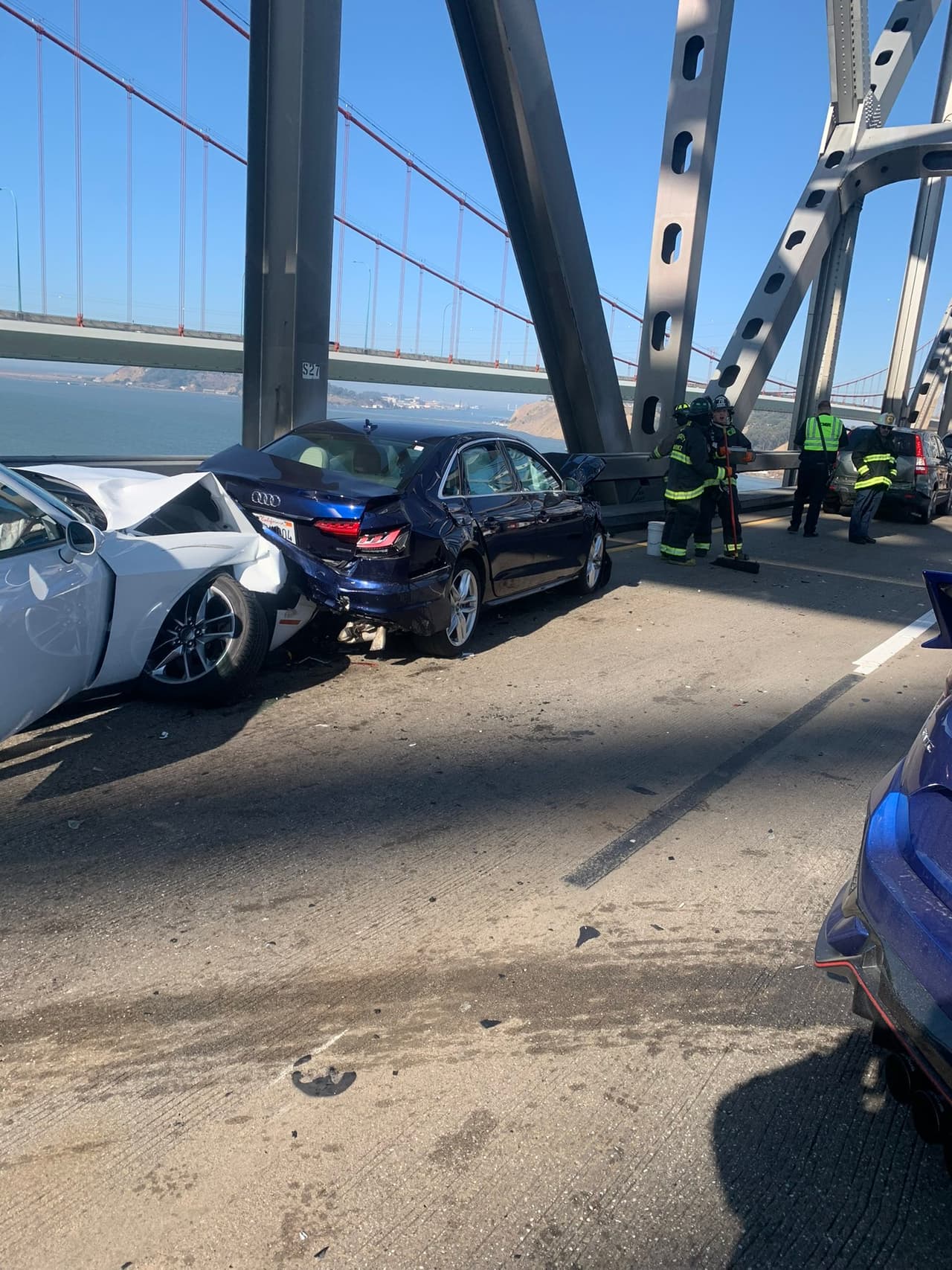 El accidente afectó a los automovilistas que se desplazan hacia el condado de Solano.
<br>