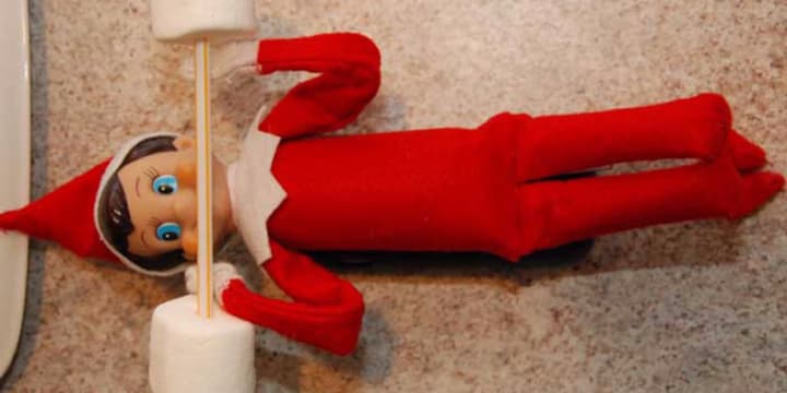 Elf on the Shelf mischief by @HuffPost
