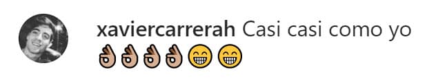 Xavier Carrera también comentó la publicación.
<br>