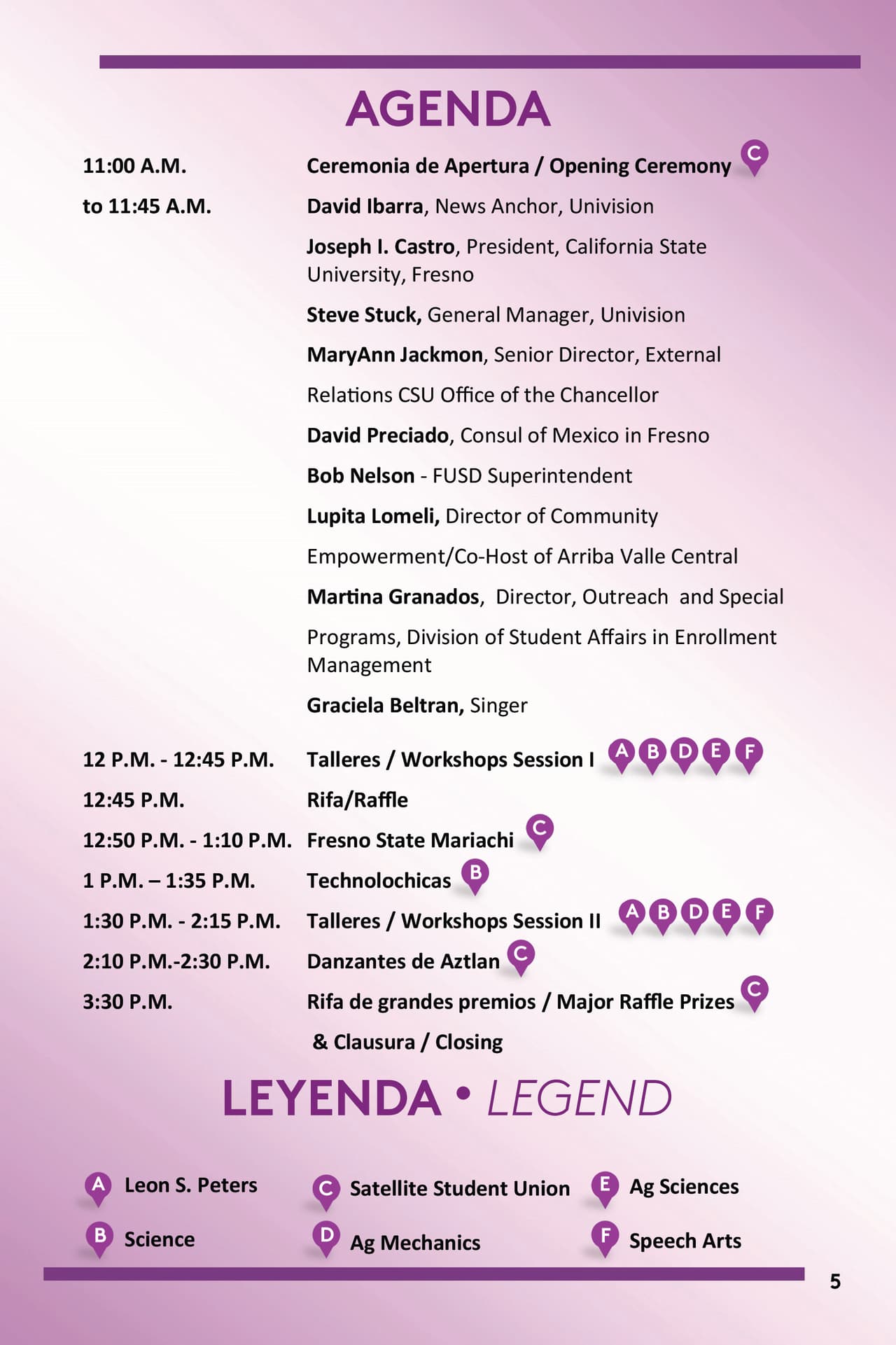 PG 5 El programa para la Feria de Educación este sábado en Fresno State