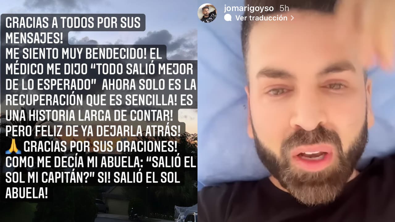 Jomari Goyso informó que salió con éxito de la cirugía a la que se sometió.