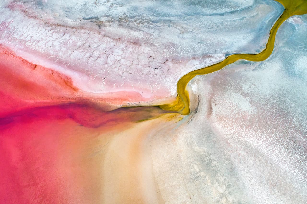 Pink Salt Lake, Kalbarri, Australia Occidental.
<br>
<br>