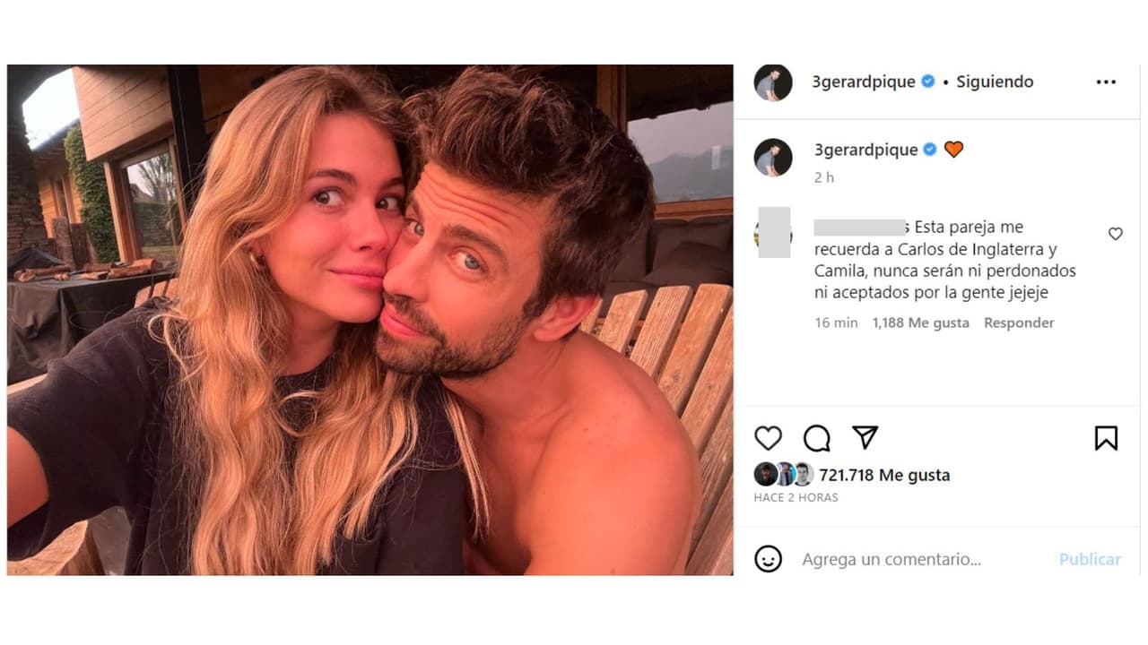 Piqué y Clara Chía en su segunda foto oficial.
