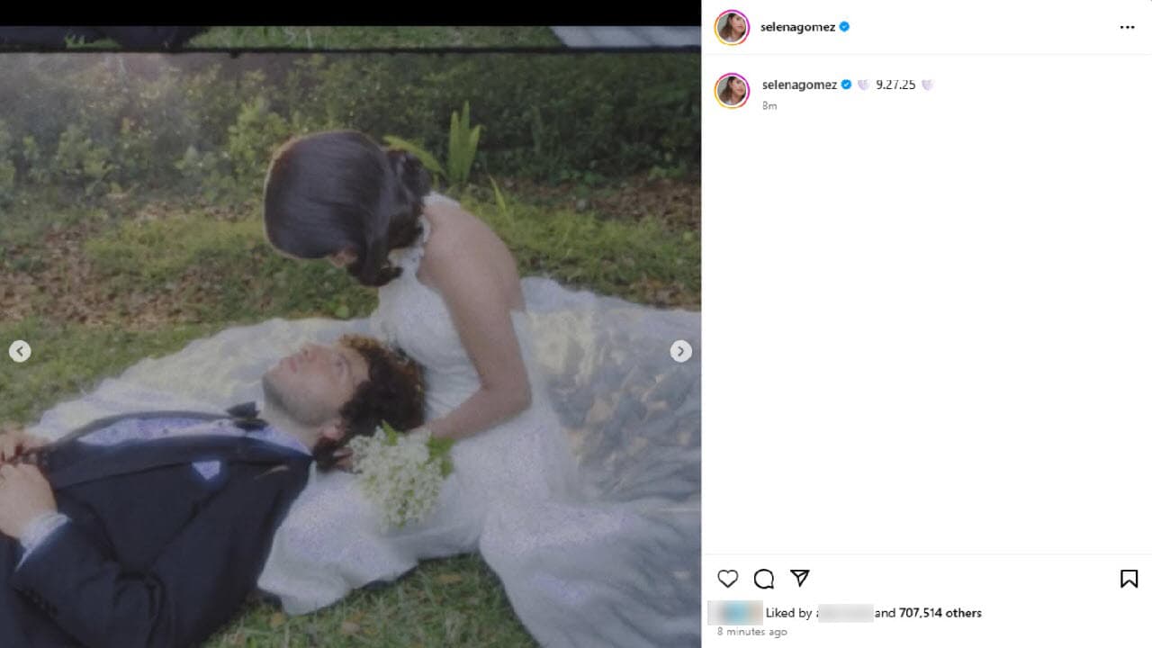 Selena y Benny compartieron varias de sus primeras fotografías como esposos.