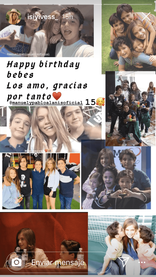 Con su felicitación demostró que siente mucho cariño por Manuel y Pablo desde que se conocieron en los foros de grabación.