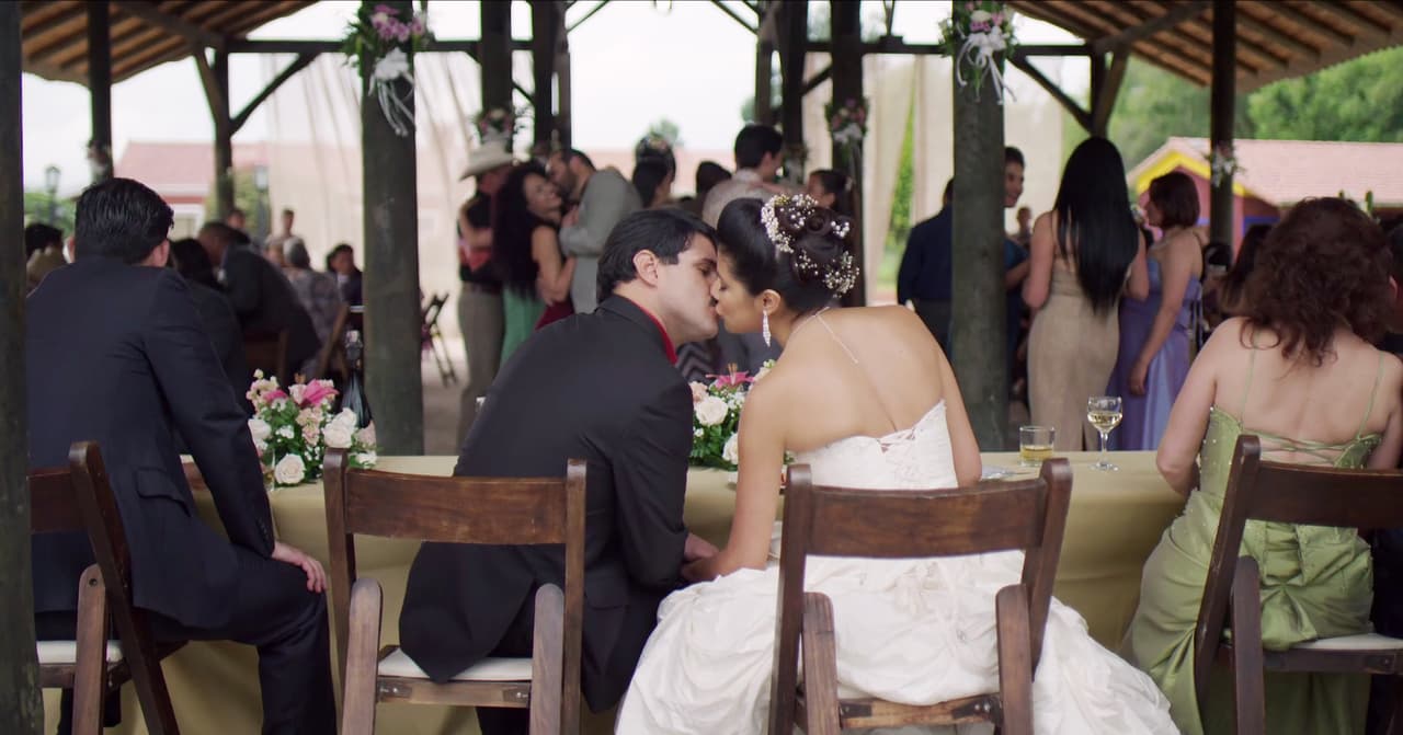 Los novios no paraban de besarse durante el baile.