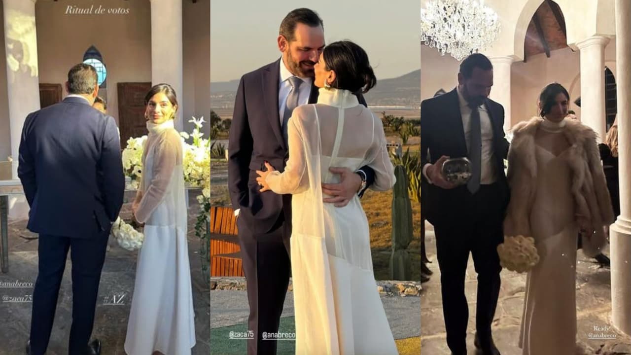 Ana Brenda Contreras en su ritual de votos con Zacarías Melhem.