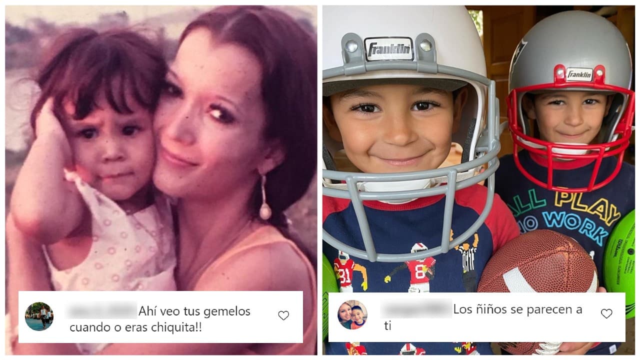 Pero no solo resaltó la semejanza entre nieta y abuela, también que los gemelos de Biby, Manuel y Daniel, son idénticos a ella.