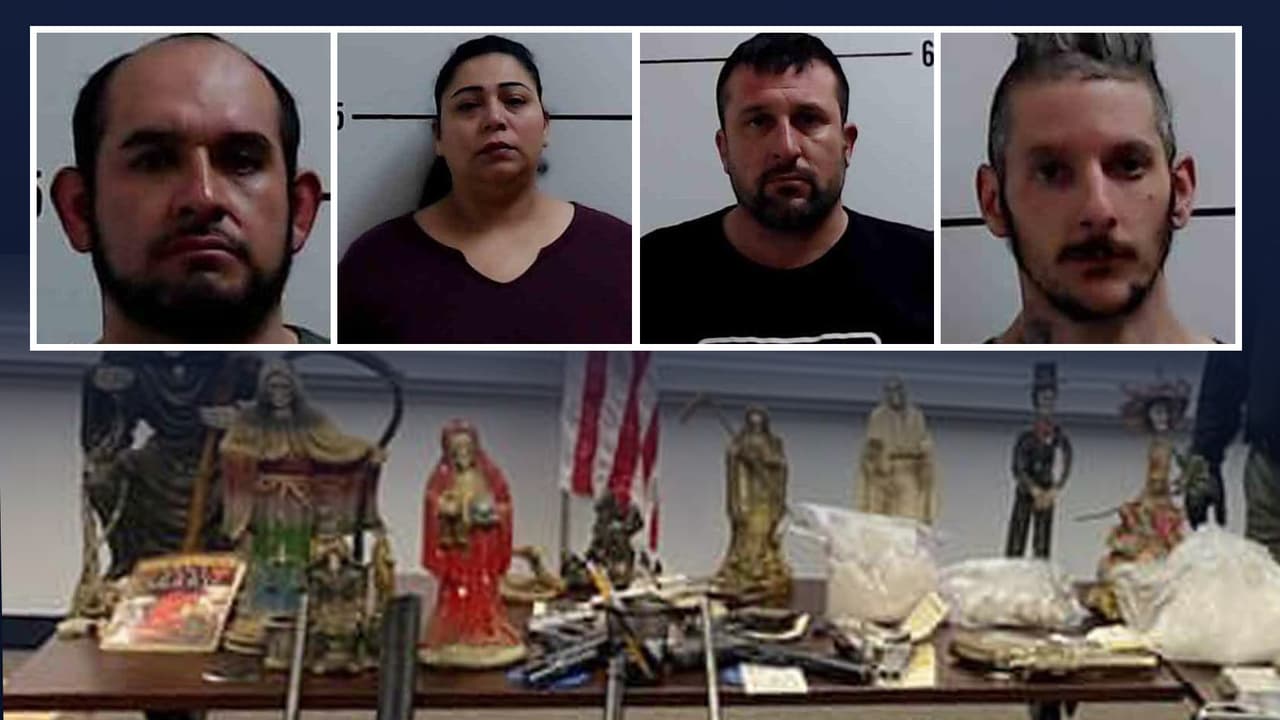 Decomisan drogas y estatuas de la Santa Muerte en operativo que dejó 4 arrestados en Carolina del Norte